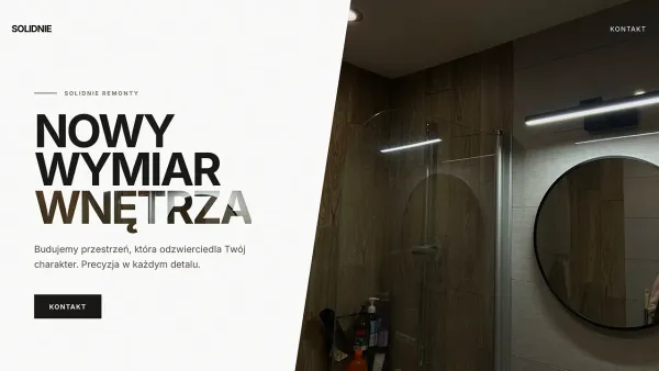 Strona główna firmy budowlanej Solidnie - realizacja strony www