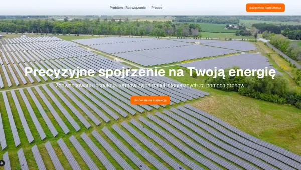 Strona firmowa dla Thermo Sky zajmującej się termowizją dronem