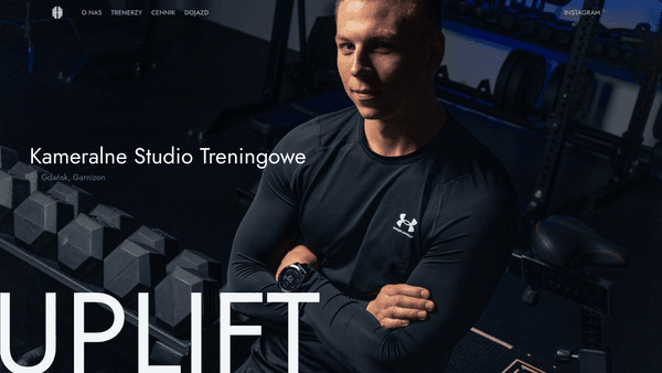 Projekt strony internetowej dla studia treningu personalnego Uplift